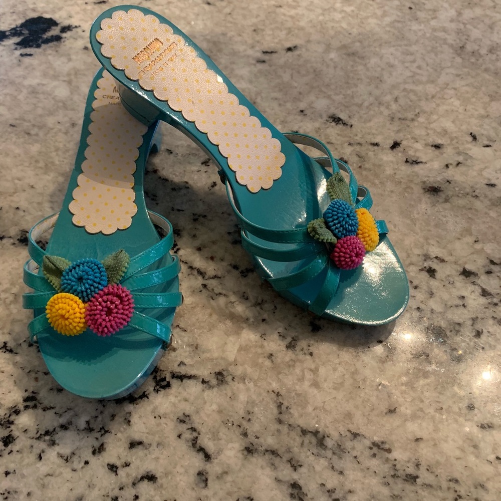 Moschino Wood Block Sandals